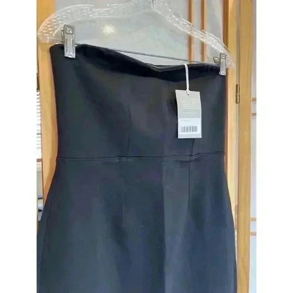 NWT Everlane The Dream Strapless Dress Black Midi Organic Cotton Bodycon Medium - Picture 4 of 12